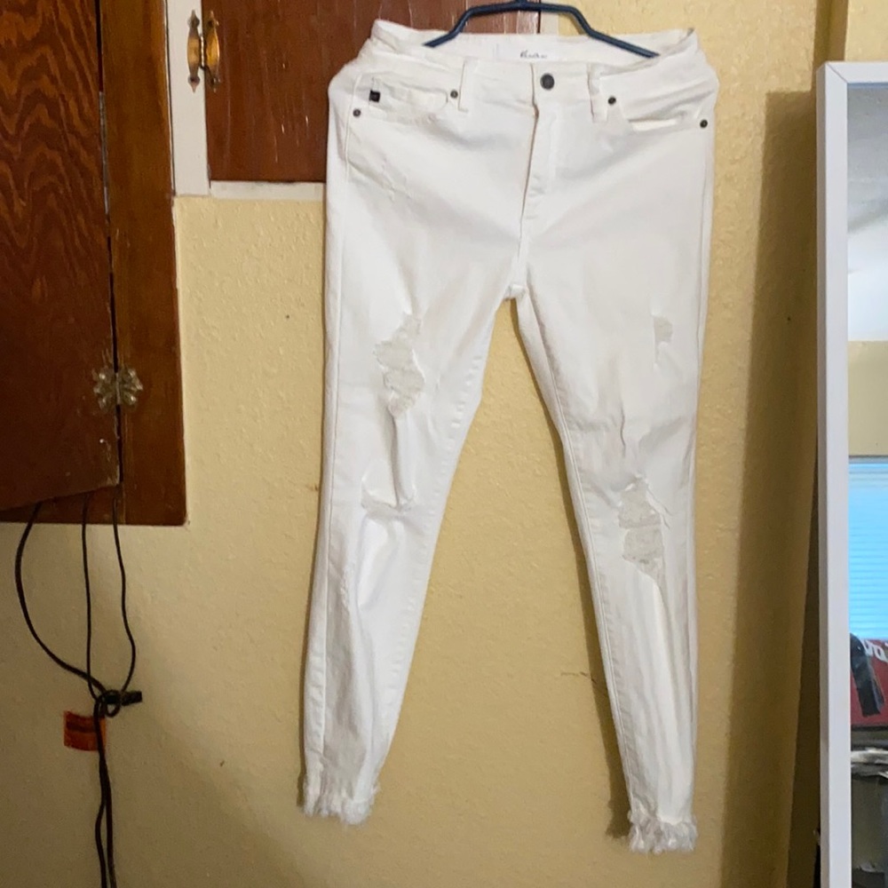 Kancan brand white frayed bottom design